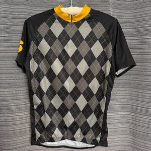 Twin Six Men’s Yellow/Black Club Raglan Cycling Top Size Medim